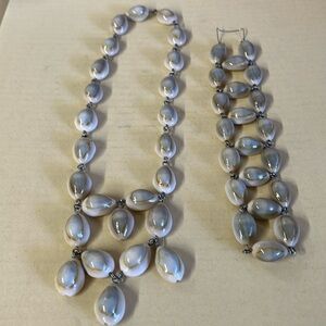 New Natural Shell Necklace Bracelet Set